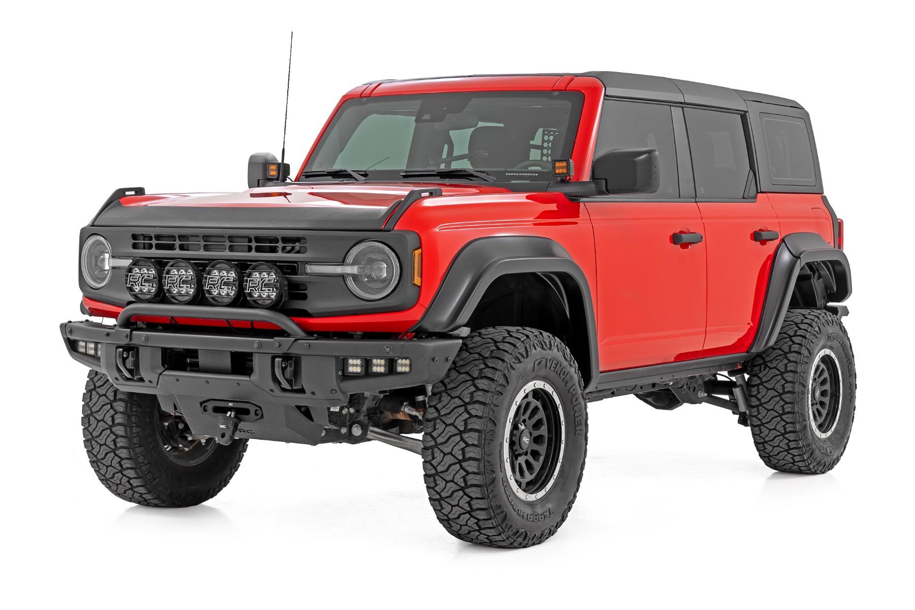 Rough Country Fender Flares FA Eruption Green Ford Bronco 4WD (2021-2025) (2021-2025 Bronco) - O-F12124-FA