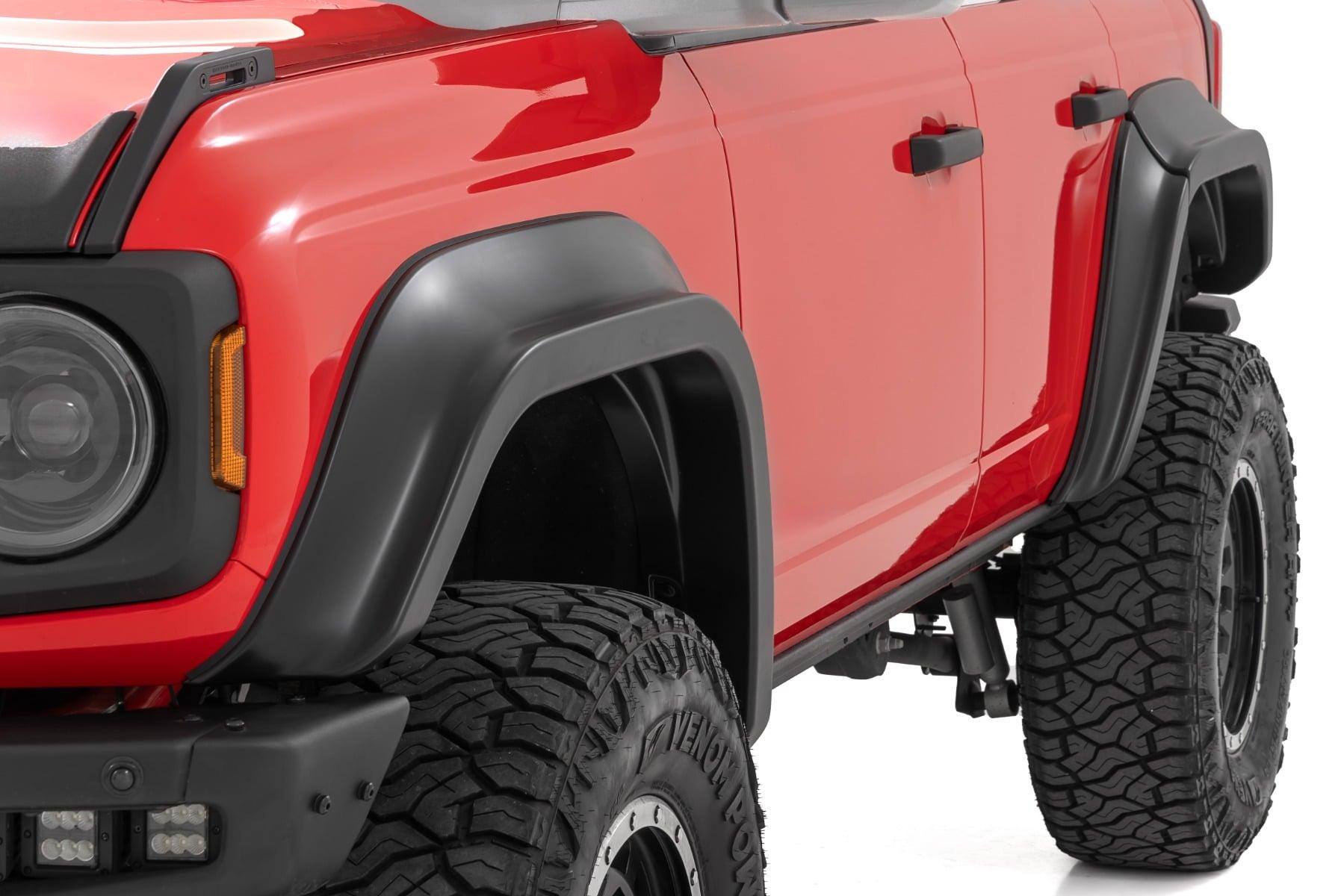Rough Country Fender Flares HX Antimatter Blue Ford Bronco 4WD (2021-2025) (2021-2025 Bronco) - O-F12124-HX