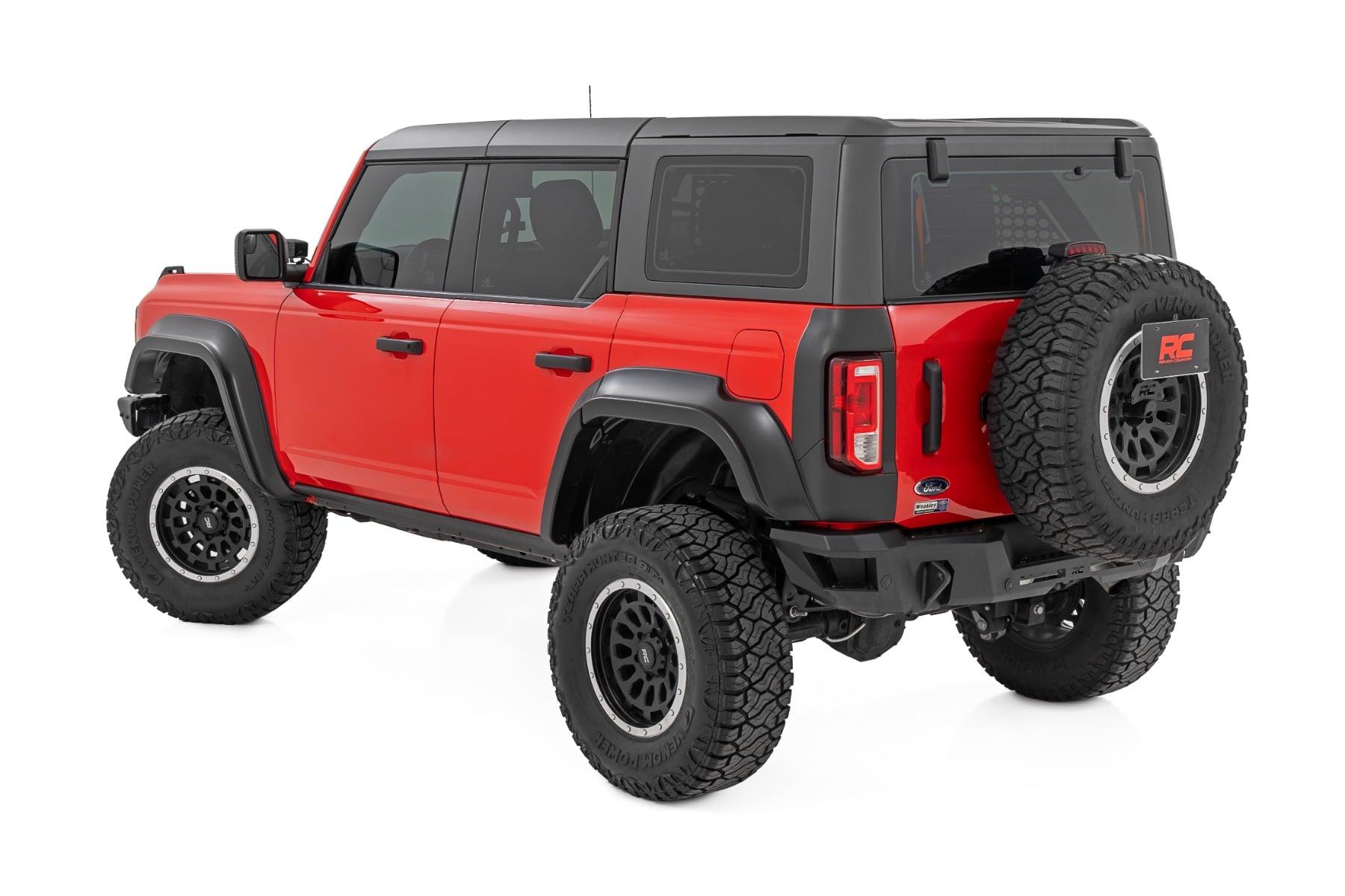 Rough Country Fender Flares HX Antimatter Blue Ford Bronco 4WD (2021-2025) (2021-2025 Bronco) - O-F12124-HX