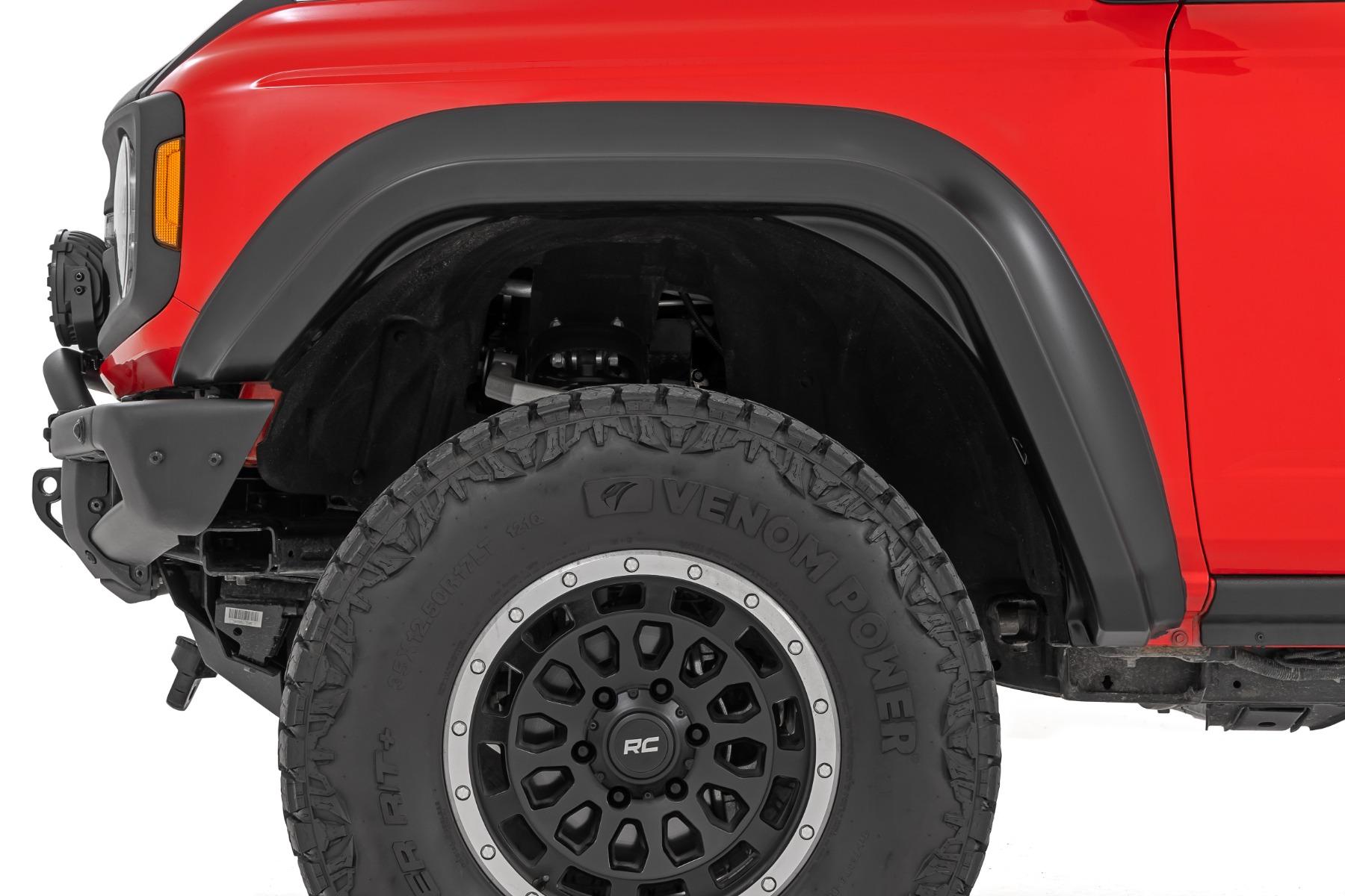 Rough Country Fender Flares M7 Carbonized Gray Ford Bronco 4WD (2021-2025) (2021-2025 Bronco) - O-F12124-M7