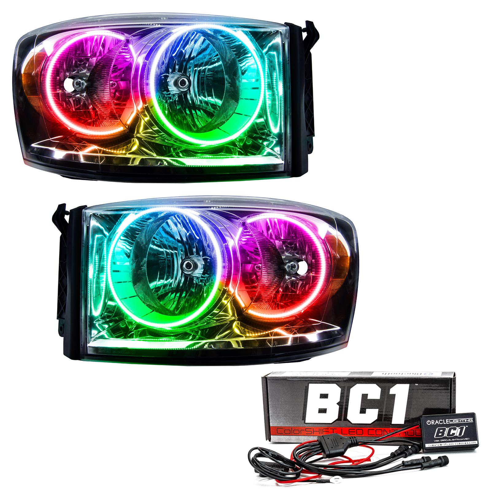 Oracle Lighting 2007-2008 Dodge Ram Pre-Assembled Led Halo Headlights (2007-2008 Dodge Ram 1500) - 7034-335