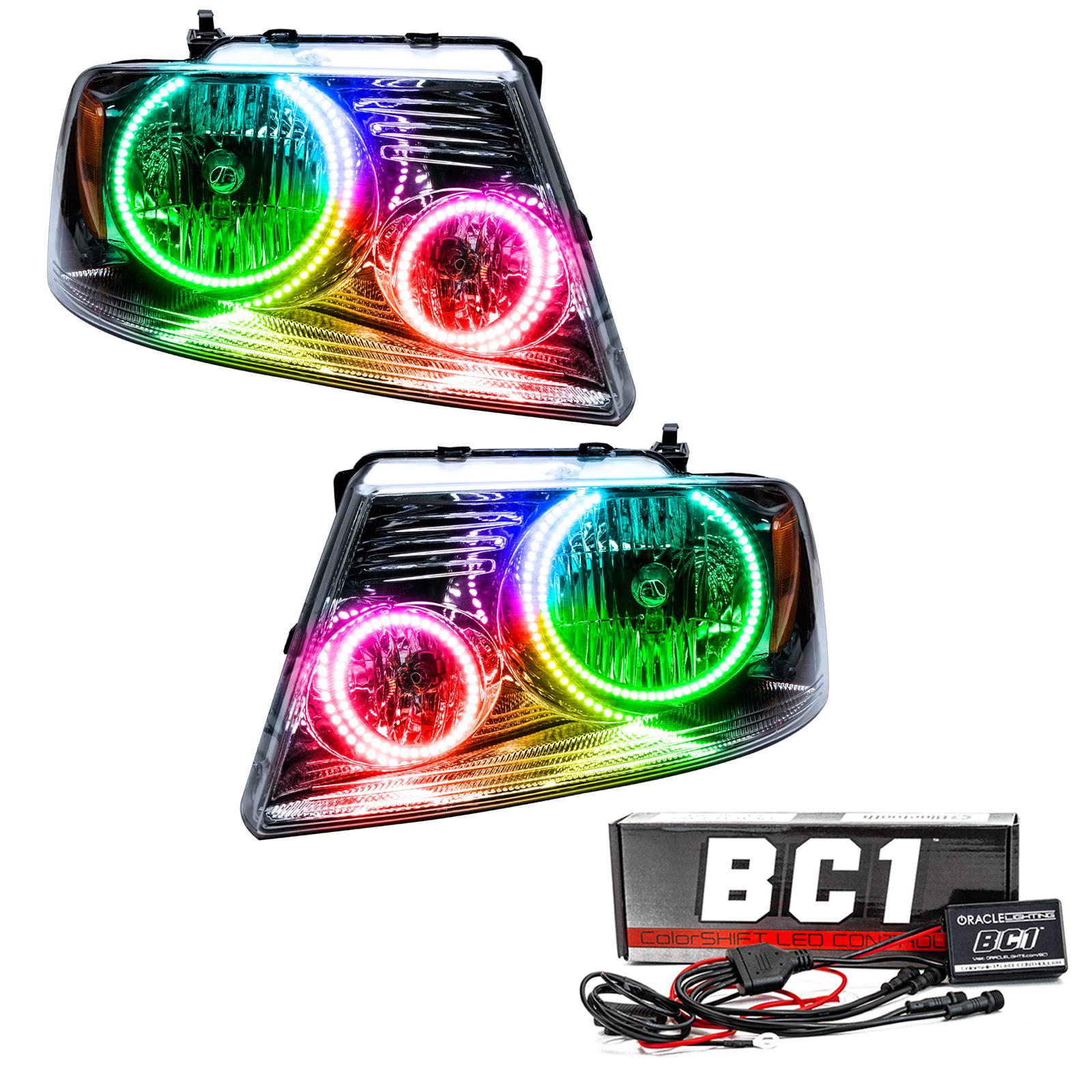 Oracle Lighting 2005-2008 Ford F-150 Pre-Assembled Led Halo Headlights (2005-2008 Ford F-150) - 7043-335