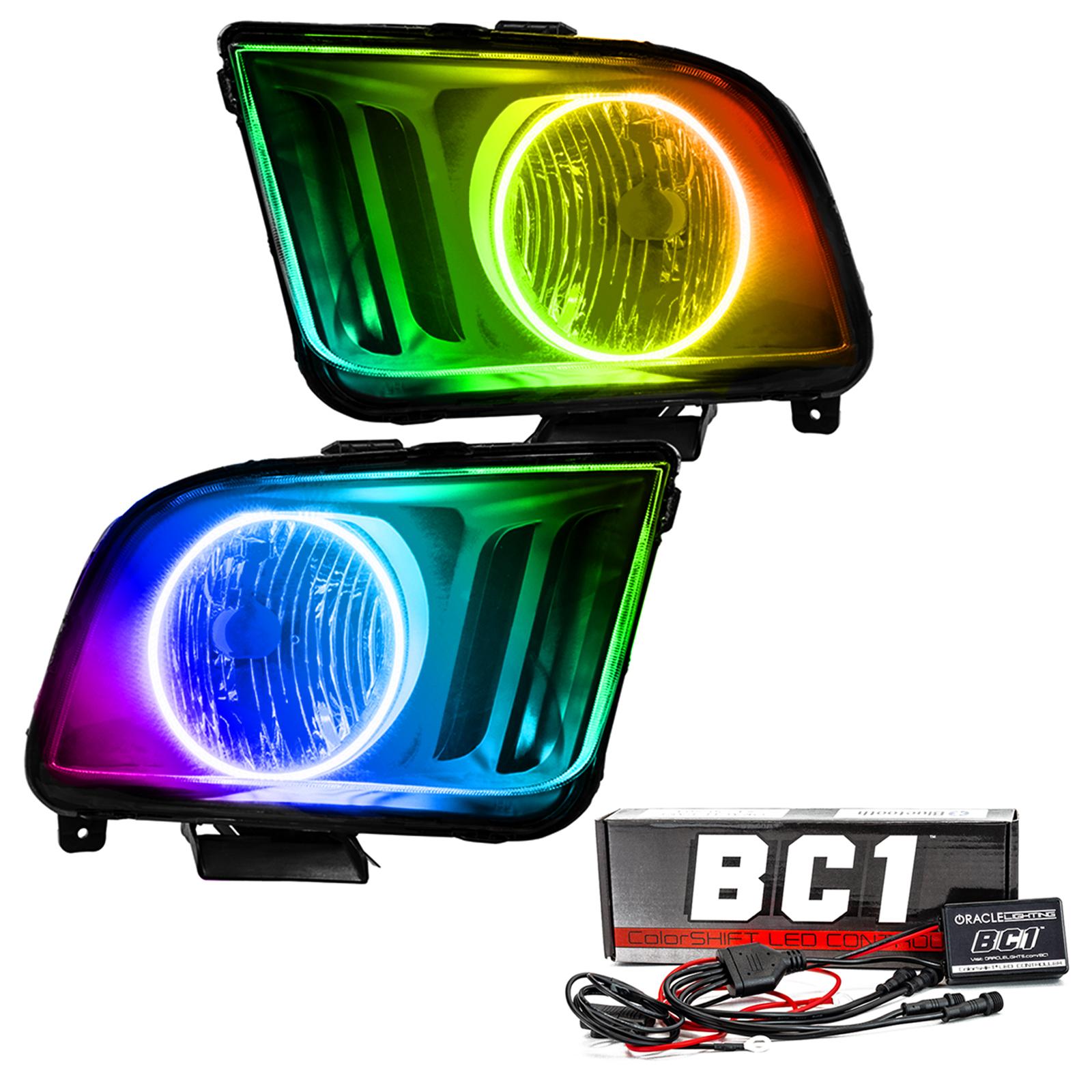 Oracle Lighting 2005-2009 Ford Mustang Pre-Assembled Led Halo Headlights (2005-2009 Ford Mustang) - 7048-335