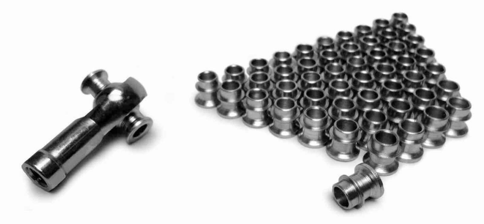 Steinjager For 8mm Rod Ends Straight Style Rod End Misalignment Inserts Yields 6mm Bore Plated Steel 50 Pack - J0014245