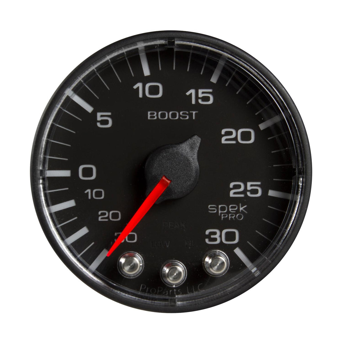 Auto Meter Gauge, Vac/Boost, 2 1/16", 30Inhg-30Psi, Stepper Motor W/Pk & Wrn, Blk/Blk, Spek - P302328