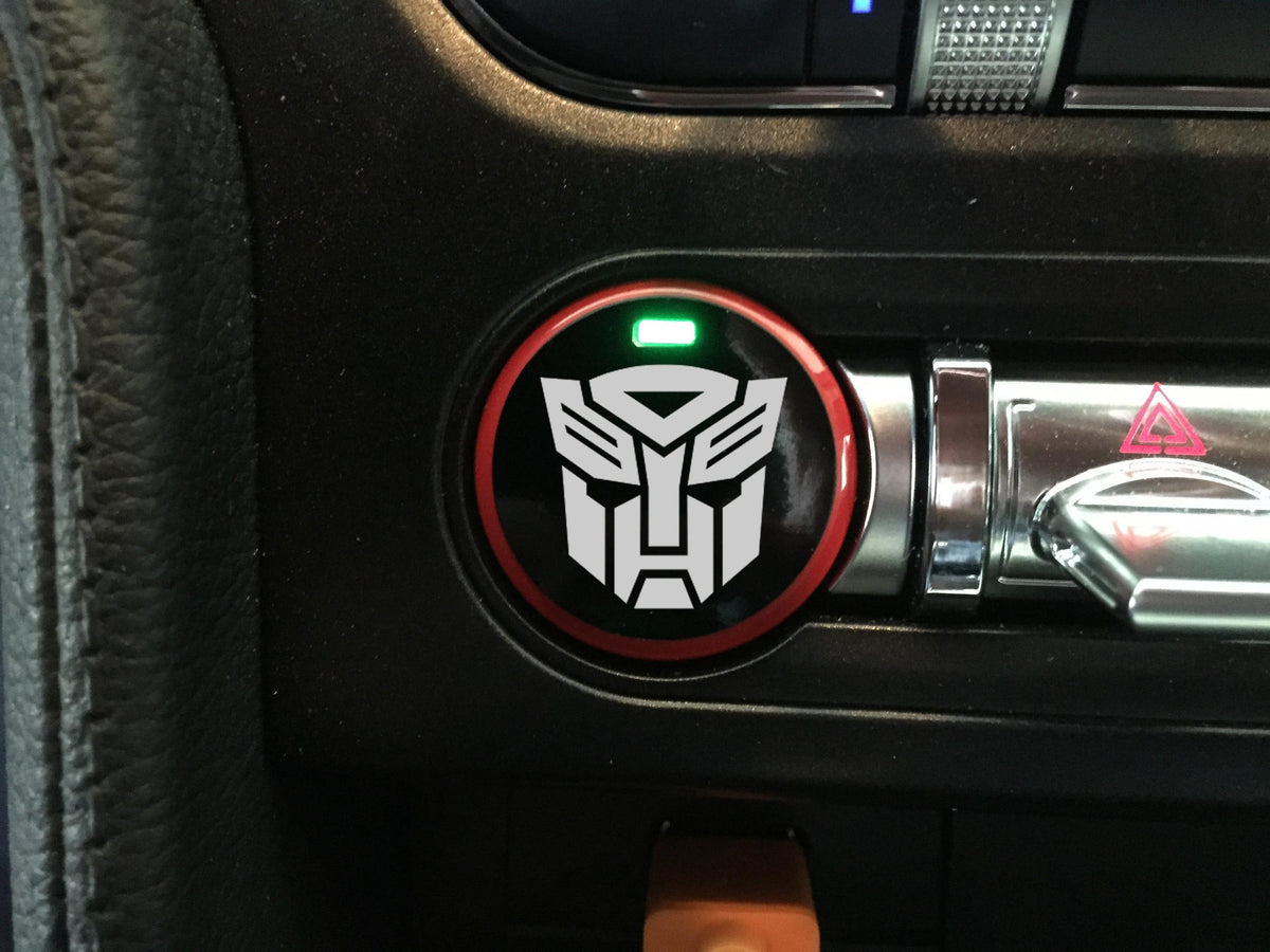 Anchor Room Push Button Decal "Autobot" (2015-2023 Mustang) - 15FM_PBSH_AB