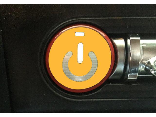 Anchor Room Push Button Decal Power Symbol (2015-2023 Mustang) - Gloss Yellow - 15FM_PBSH_BS_GY