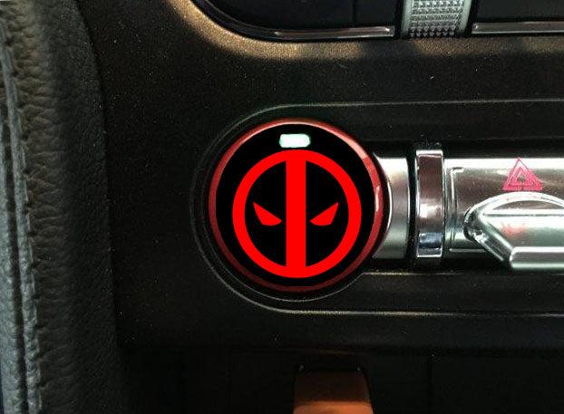 Anchor Room Push Button Decal "Deapool (2)" (2015-2023 Mustang) - 15FM__PBSH_DP2