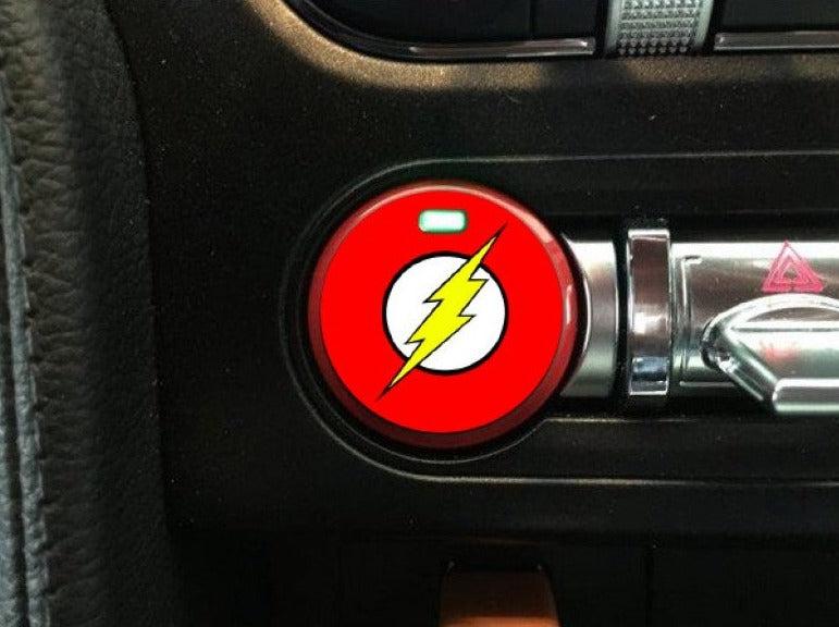 Anchor Room Push Button Decal "Flash" (2015-2023 Mustang) - 15FM_PBSH_FL