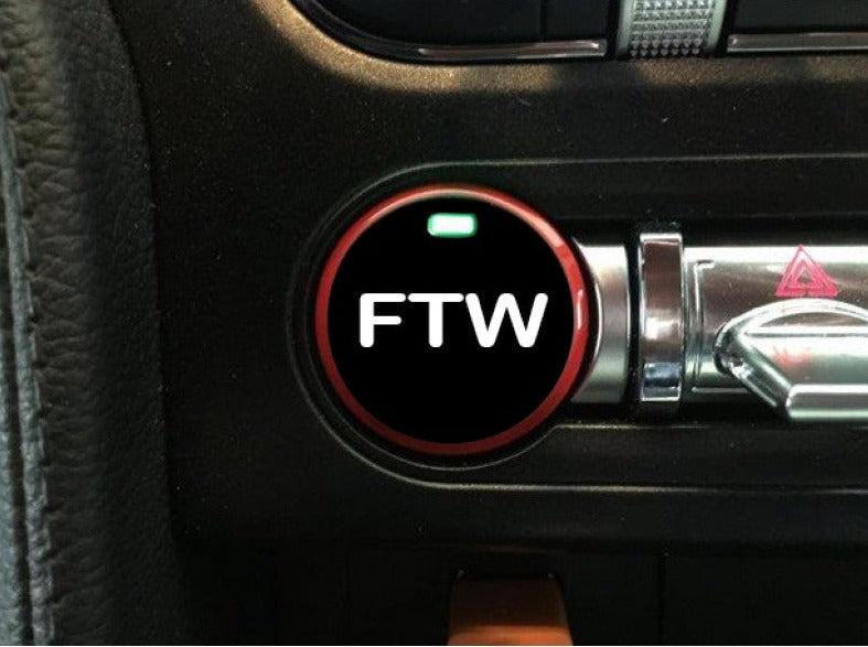 Anchor Room Push Button Decal "FTW" (2015-2023 Mustang) - 15FM_PBSH_FTW