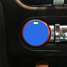 Anchor Room Push Button Decal Solid (2015-2023 Mustang) - Real Teal - 15FM_PBSH_SO_RT