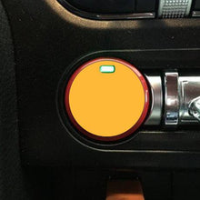 Anchor Room Push Button Decal Solid (2015-2023 Mustang) - Gloss Black - 15FM_PBSH_SO_G