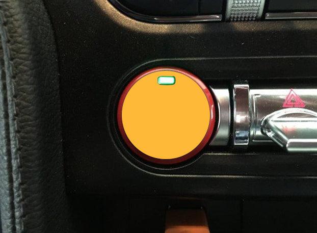 Anchor Room Push Button Decal Solid (2015-2023 Mustang) - Gold - 15FM_PBSH_SO_GD