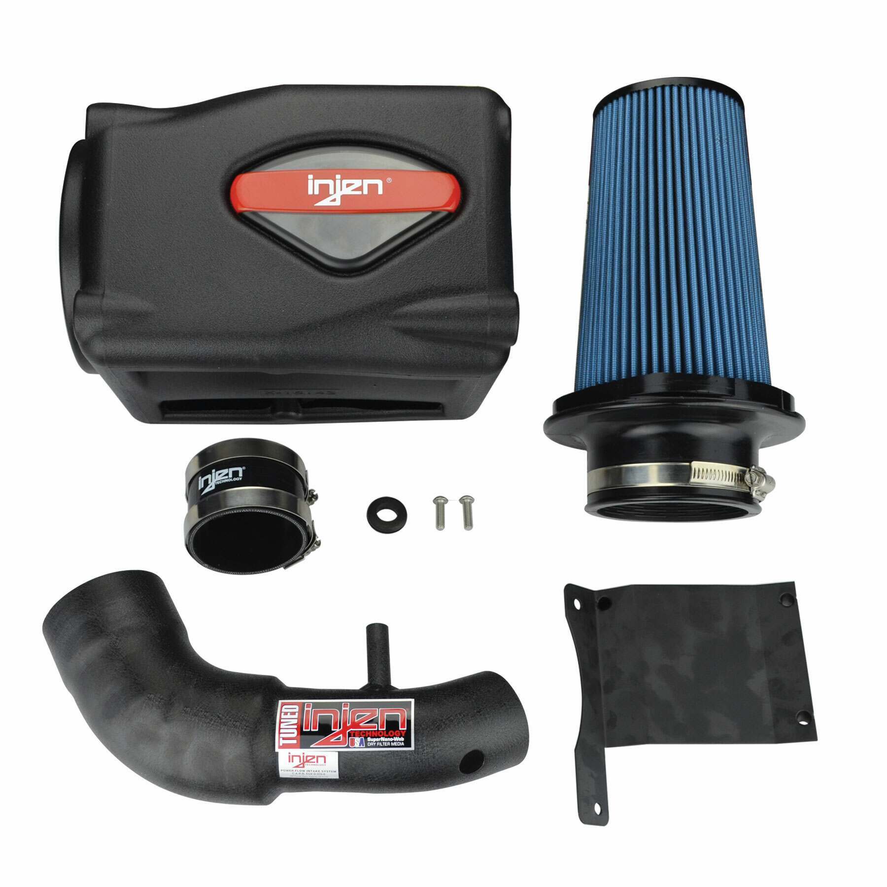Injen PF cold air intake system with SuperNano-Web Dry Air filter (2007-2011 Wrangler JK 3.8L) - PF5002WB