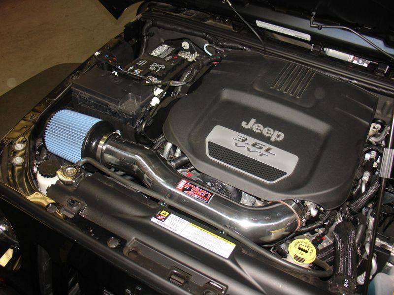 Injen PF cold air intake system with SuperNano-Web Dry Air filter (2012-2018 Wrangler JK 3.6L) - PF5004P