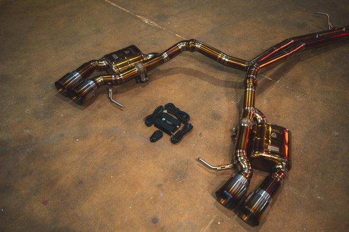 Valvetronic Designs 2014-2024 Porsche 95B Macan S,GTS,Turbo, 3.0,3.6L, Catback Grade 5 Titanium Titanium 4.0 Inch Outlet - POR.95B.MAC.VSES.TI