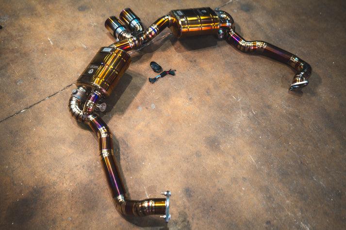 Valvetronic Designs 12-16 Porsche 981 Boxster, Cayman, 2.7/3.4L Full Exhaust System With Free Flow Headers, Grade 5 Titanium - POR.981.VSES.FFH.TI