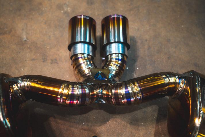 Valvetronic Designs 12-16 Porsche 981 Boxster, Cayman, 2.7/3.4L Full Exhaust System With Free Flow Headers, Grade 5 Titanium - POR.981.VSES.FFH.TI