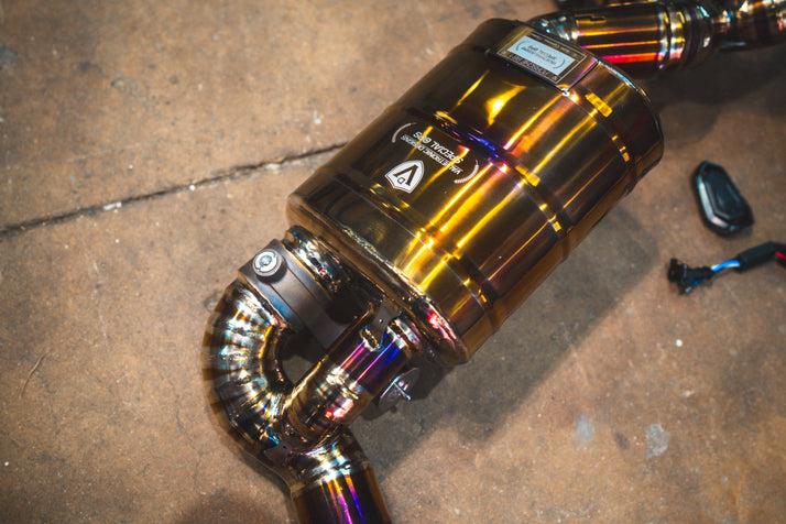 Valvetronic Designs 2012-2016 Porsche 981 Boxster, Cayman, 2.7,3.4L, Catback Grade 5 Titanium Titanium 3.5 Inch Outlet Tips - POR.981.VSES.TI