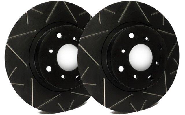 SP Performance Peak Series Slotted Rotors w/ Black Zinc Coating - Front Pair (11-14 GT Brembo; 12-13 BOSS 302; 07-12 GT500) - V54-151-BP