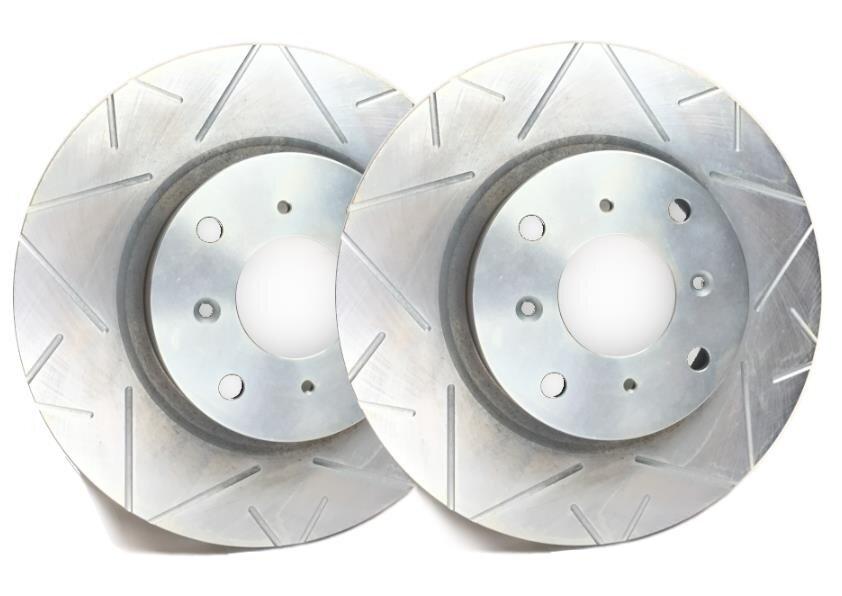 SP Performance Peak Series Slotted Rotors w/ Silver Zinc Coating - Rear Pair (15-20 GT, EcoBoost w/ Perf Pkg.) - V54-1109-P