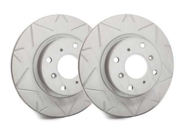 SP Performance Peak Series Slotted Rotors w/ Gray ZRC - Front Pair (15-20 Standard GT, EcoBoost w/ Performance Pack) - V54-1114