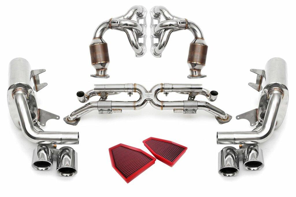 Fabspeed 2012-2015 Porsche 991 Carrera RACE Valvetronic Performance Package with Carbon Fiber Tips and ExperTune. For NON-PSE Cars. - FS.POR.991.RVPKGCE