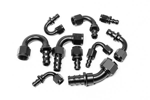 Radium Engineering Pushlok Hose End 6An 45Deg - 14-0202