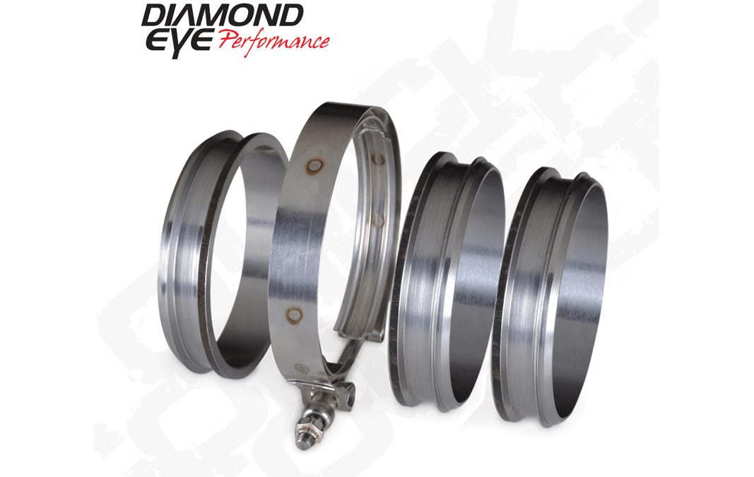 Diamond Eye Performance 4 Inch Quick Connect Couplers 3 CNC Machined Flanges And 1 V-Band Clamp Diamond Eye - QC400-3