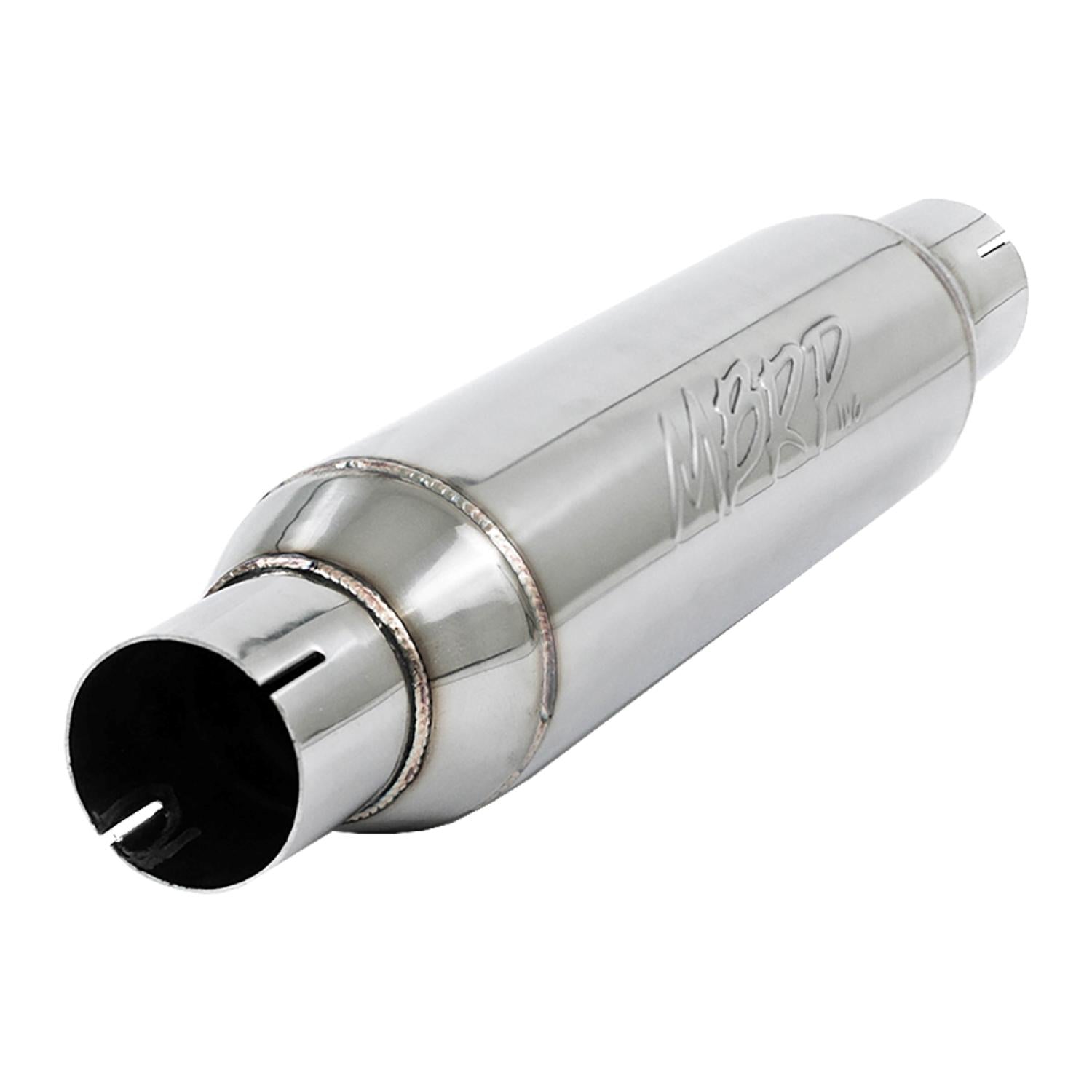 MBRP Resonator. 2.5In. Inlet. Outlet. 16In. Body. 20In. Overall. T304 - R1012