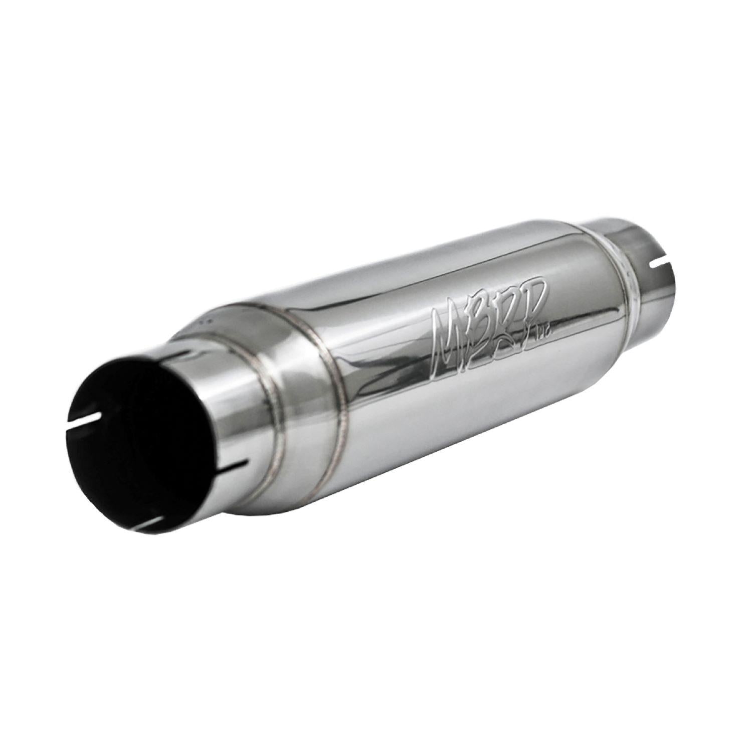 MBRP Resonator; 3in. Inlet; Outlet;16in. body; 20in. overall; T304 - R1013
