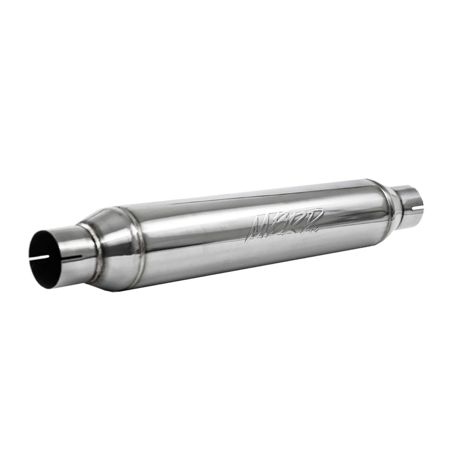 MBRP Resonator. 2.5In. Inlet. Outlet. 22In. Body. 26In. Overall. T304 - R1016