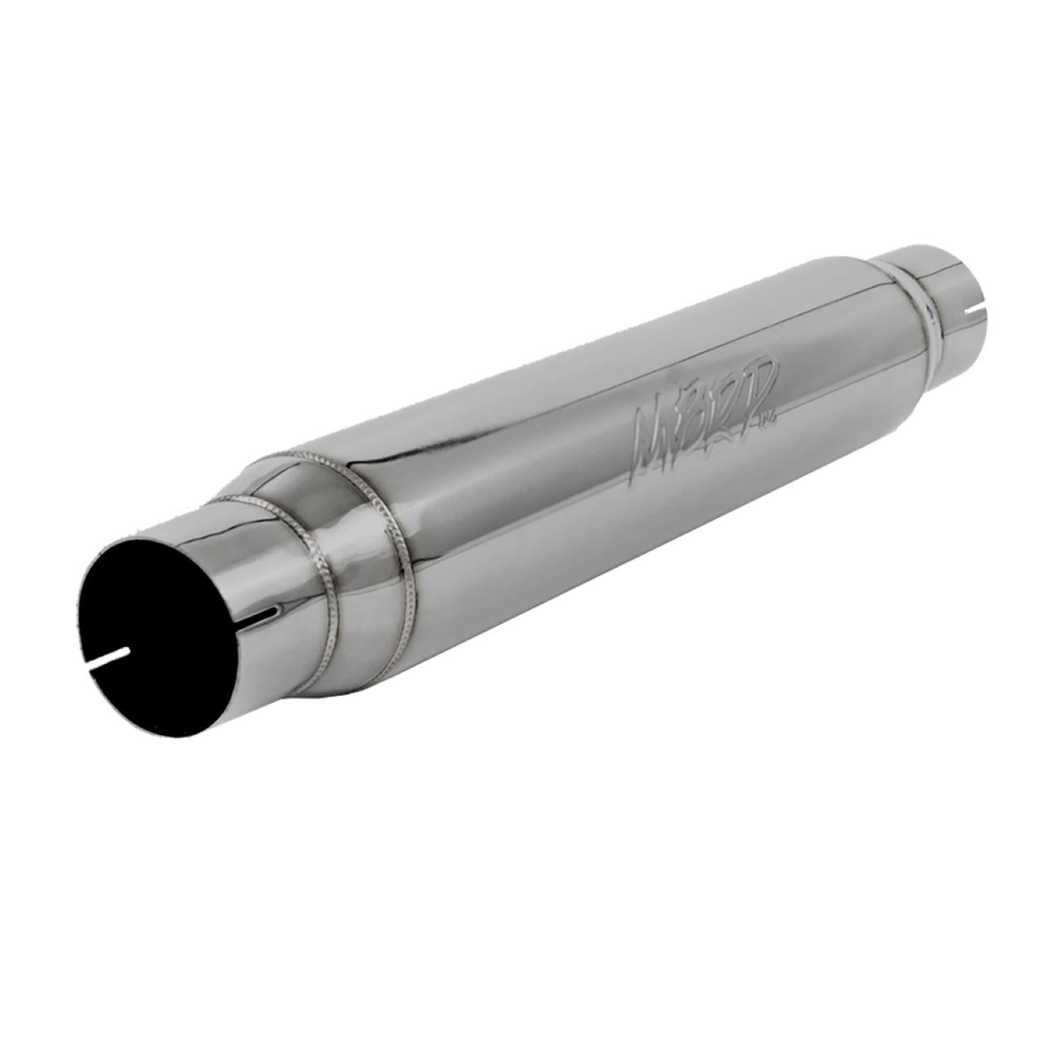MBRP Resonator. 3In. Inlet. Outlet. 22In. Body. 26In. Overall. T304 - R1017