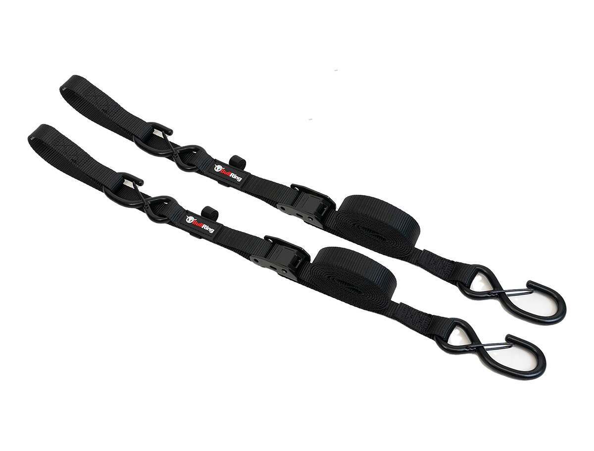 SpeedStrap 1 Inch x 8' Cam-Lock Tie Down with Soft-Tie 2 Pack Bullring - R1100