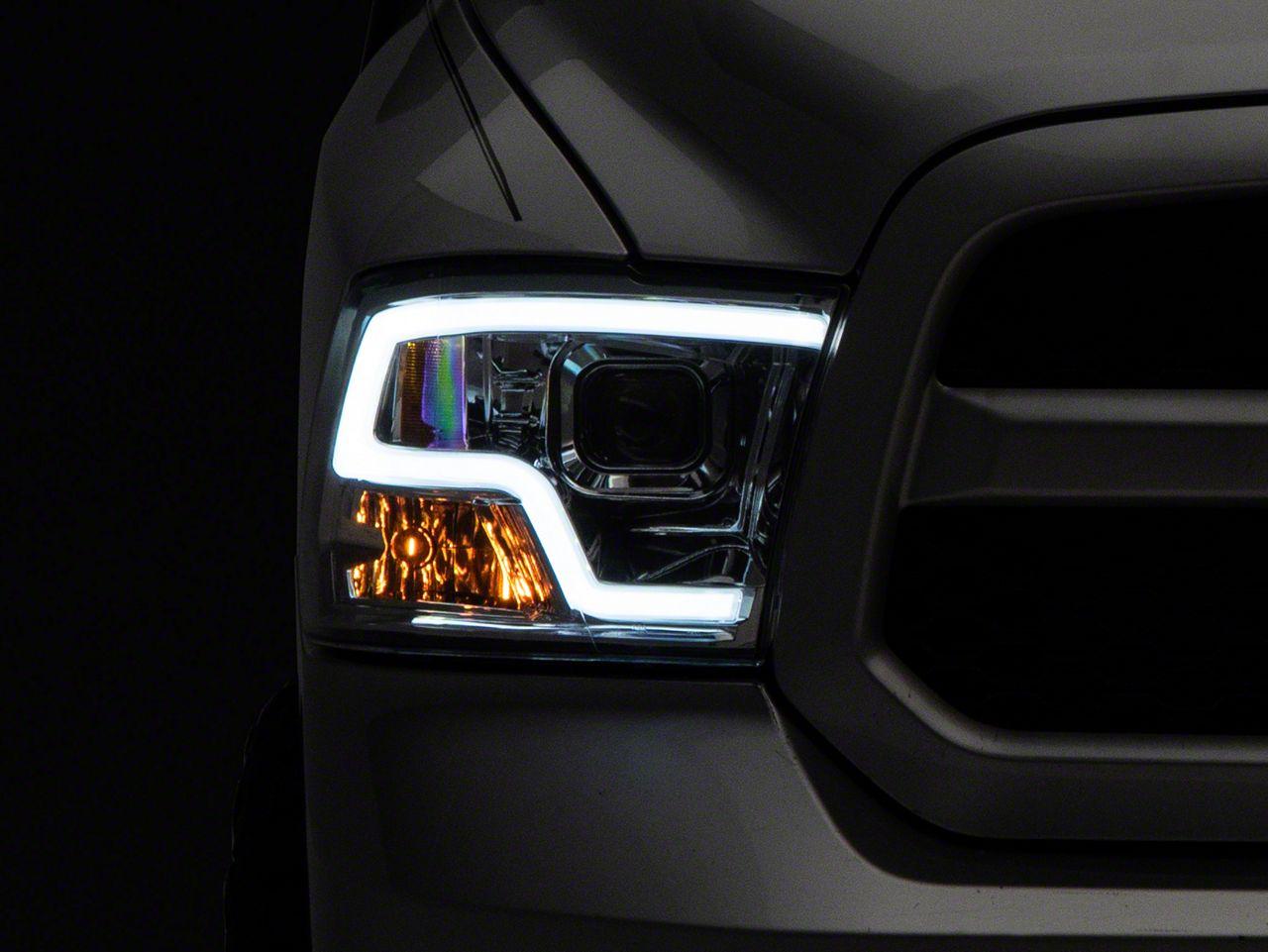 Raxiom Led Halo Headlights; Chrome Housing; Clear Lens (2009-2018 Ram 1500, 1500) - R111517