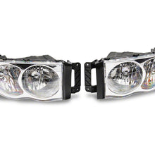 Raxiom Axial Series Oem Style Replacement Headlights; Chrome Housing; Clear Lens (2002-2005 Ram 1500, Ram 2500, Ram 3500) - R118008