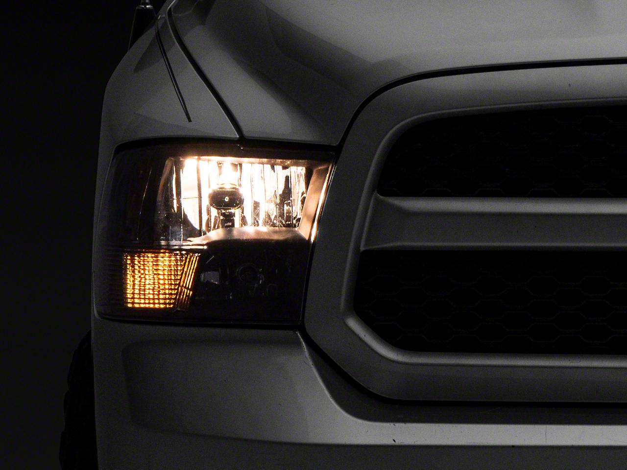 Raxiom Axial Series Euro Style Headlights With Dual Bulb; Black Housing; Clear Lens (2009-2018 1500, Ram 2500, 2500, Ram 3500, 3500, Ram 1500) - R118016