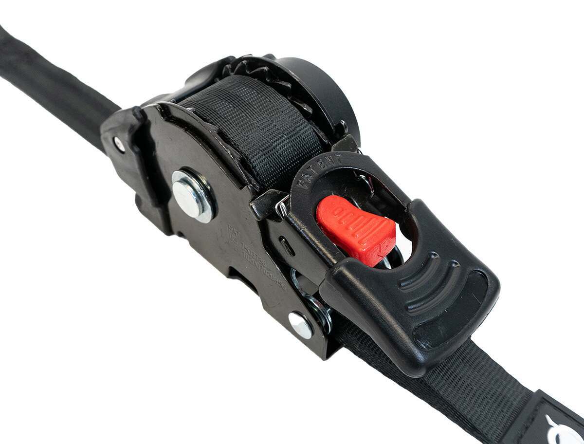 SpeedStrap 1 Inch x 10' Retractable Ratchet Tie Down 2 Pack Bullring - R1300