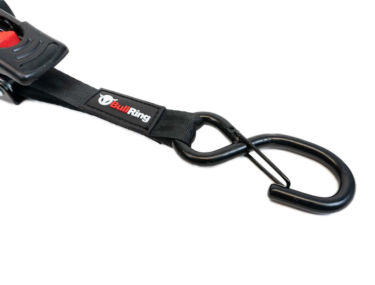 SpeedStrap 1 Inch x 10' Retractable Ratchet Tie Down 2 Pack Bullring - R1300