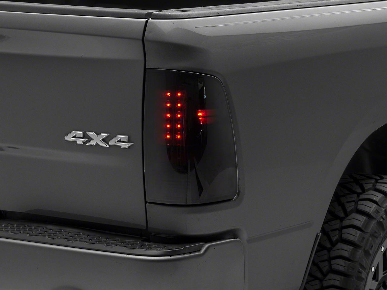 Raxiom Axial Series Led Tail Lights; Black Housing; Smoked Lens (2009-2018 Ram 1500, 1500, Ram 2500, 2500, Ram 3500, 3500) - R131283