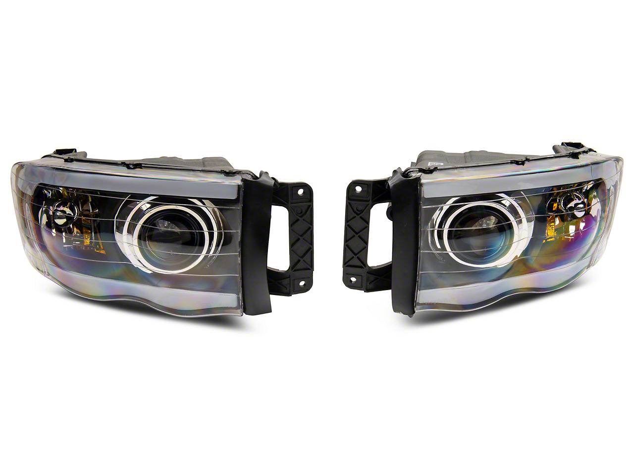 Raxiom Axial Series Led Projector Headlights With Sequential Led Bar (2002-2005 Ram 1500, Ram 2500, Ram 3500) - R131478