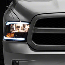 Raxiom Axial Series Headlights With Led Bar; Black Housing; Clear Lens (2009-2018 1500, Ram 2500, 2500, Ram 3500, 3500, Ram 1500) - R131481