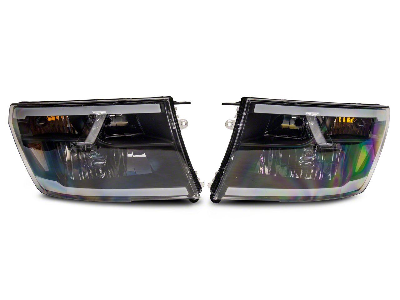 Raxiom Axial Series Headlights With Sequential Led Bar; Black Housing; Clear Lens (2009-2018 1500, Ram 2500, 2500, Ram 3500, 3500, Ram 1500) - R131482