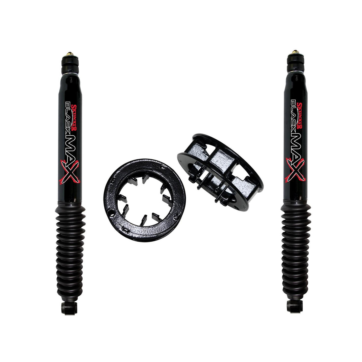 Skyjacker Aluminum Spacer Leveling Kit 13-19 RAM 3500 14-19 RAM 2500 w/Shocks Black MAX Shocks 2 Inch Lift Incl. Front Spacer - R1325MS-B