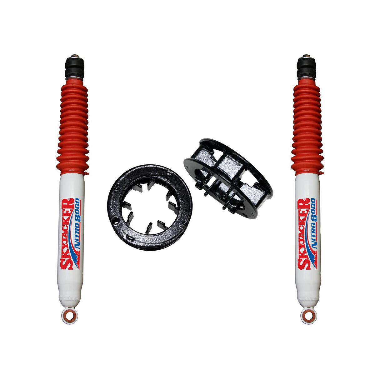 Skyjacker Aluminum Spacer Leveling Kit 13-19 RAM 3500 14-19 RAM 2500 w/Shocks Nitro Shocks 2 Inch Lift Incl. Front Spacer - R1325MS-N