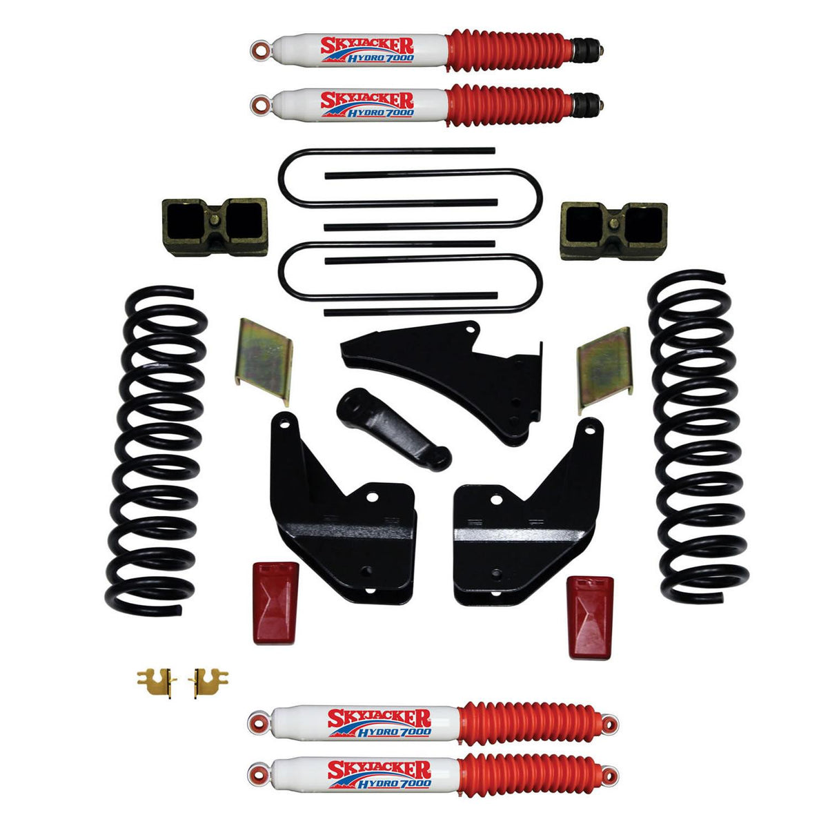 Skyjacker Suspension Lift Kit w/Shock 3.5-4 Inch Lift 13-19 Ram 3500 Incl. Front Coil Springs Rear Block And U-Bolts - R13451K-H