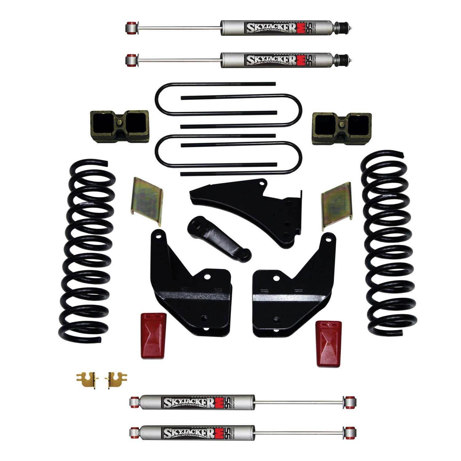 Skyjacker Suspension Lift Kit w/Shock M95 Performance Shocks 3.5-4 Inch Lift 13-19 Ram 3500 Incl. Front Coil Springs Rear Block And U-Bolts - R13451K-M
