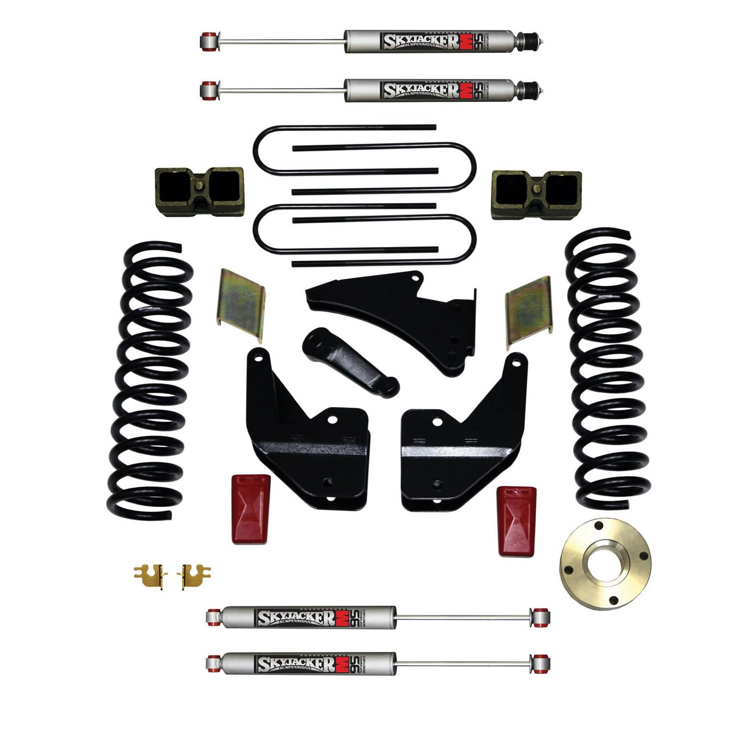 Skyjacker Suspension Lift Kit w/Shock M95 Performance Shocks 6 Inch Lift 13-19 Ram 3500 Incl. Front Coil Springs Rear Block U Bolt - R13651K-M