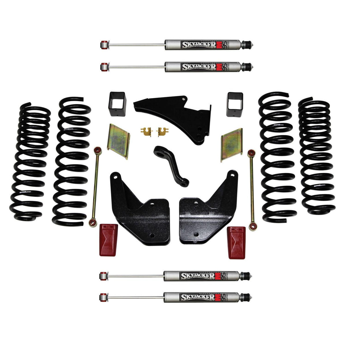 Skyjacker Suspension Lift Kit w/Shock M95 Performance Shocks 4 Inch Lift 14-19 Ram 2500 Incl. Front And Rear Coil Springs - R14451K-M