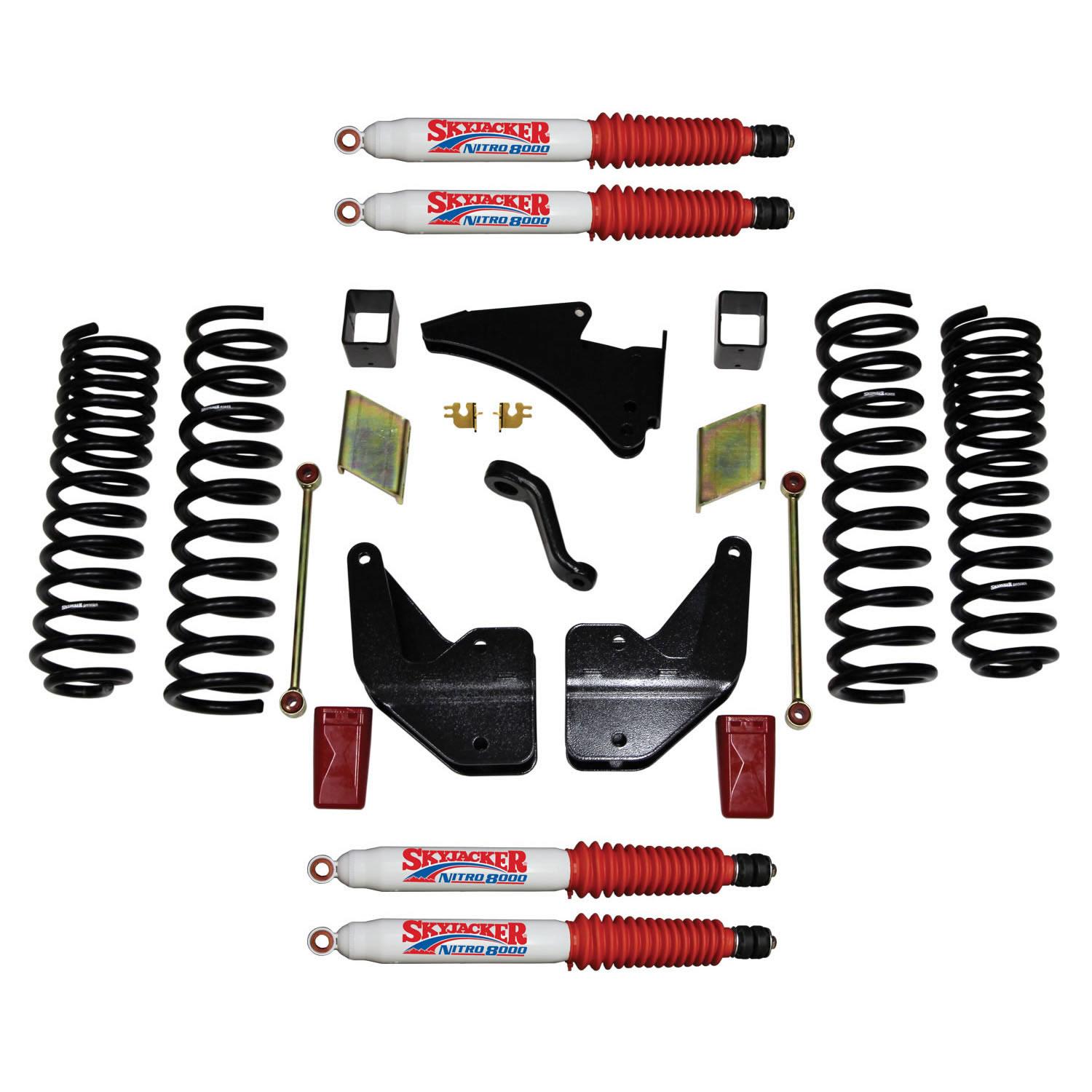 Skyjacker Suspension Lift Kit w/Shock Nitro Shocks 4 Inch Lift 14-19 Ram 2500 Incl. Front And Rear Coil Springs - R14451K-N